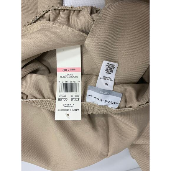 NWT - Women’s Petite Alfred Dunner Tan Classic Polyester Stretch Dress Pant - Picture 4 of 5
